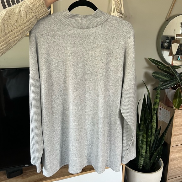 NWOT Reitmans high neck grey sweater - Picture 2 of 3